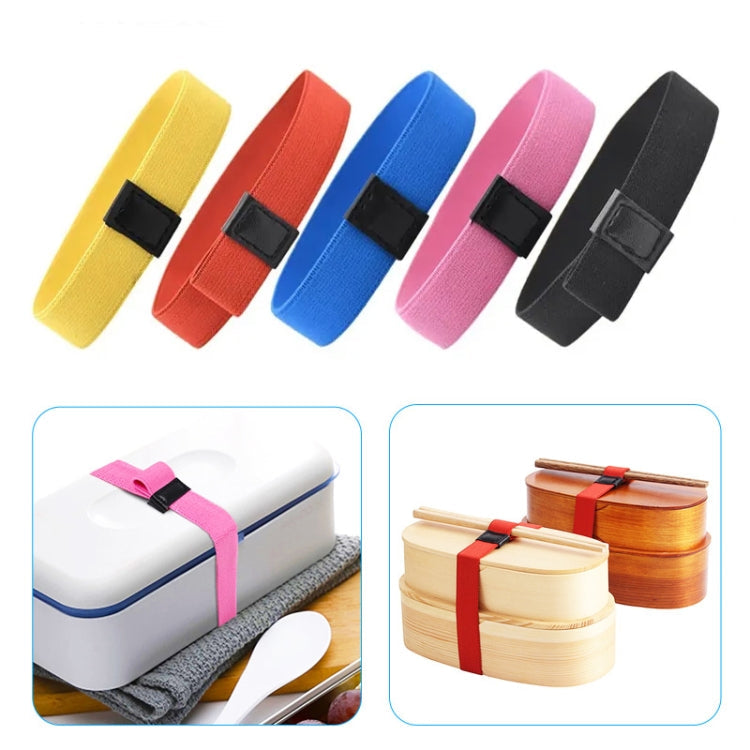 Lunch Box Straps High Elastic Double-Layer Fixed Paste Belt (Blue)