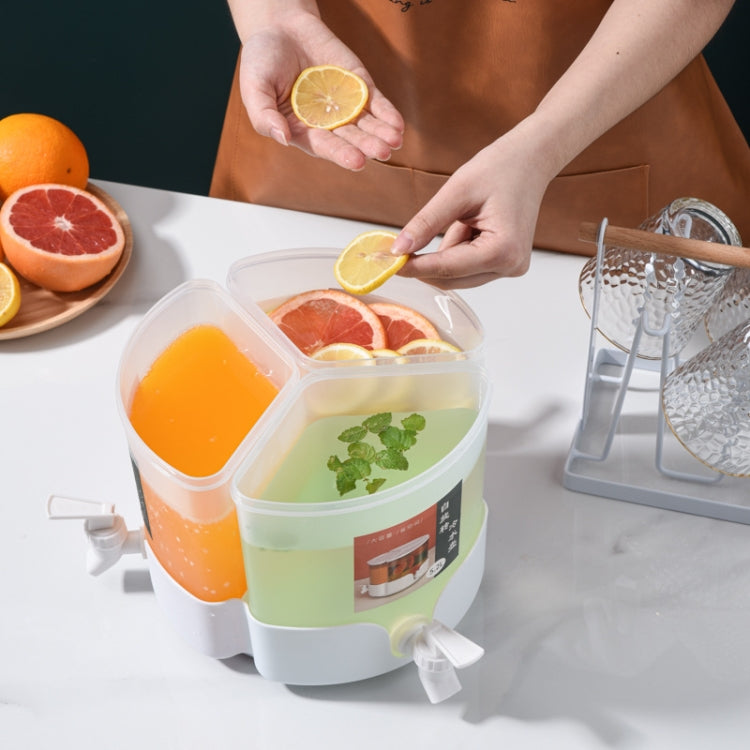 5.2L Three-Grid Rotating Cold Kettle Large-Capacity Compartments Fruit Teapot With Faucet Can Be Put In Refrigerator