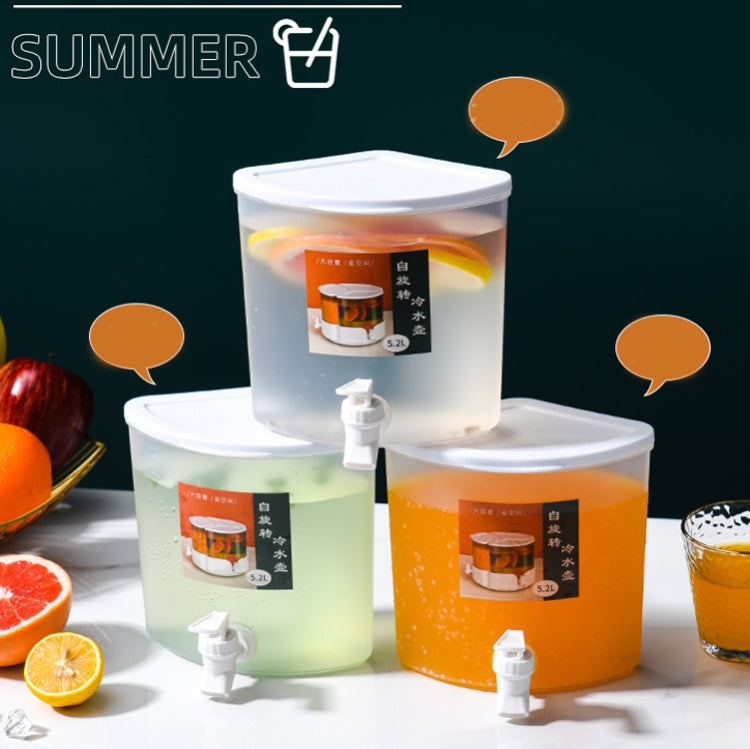 5.2L Three-Grid Rotating Cold Kettle Large-Capacity Compartments Fruit Teapot With Faucet Can Be Put In Refrigerator