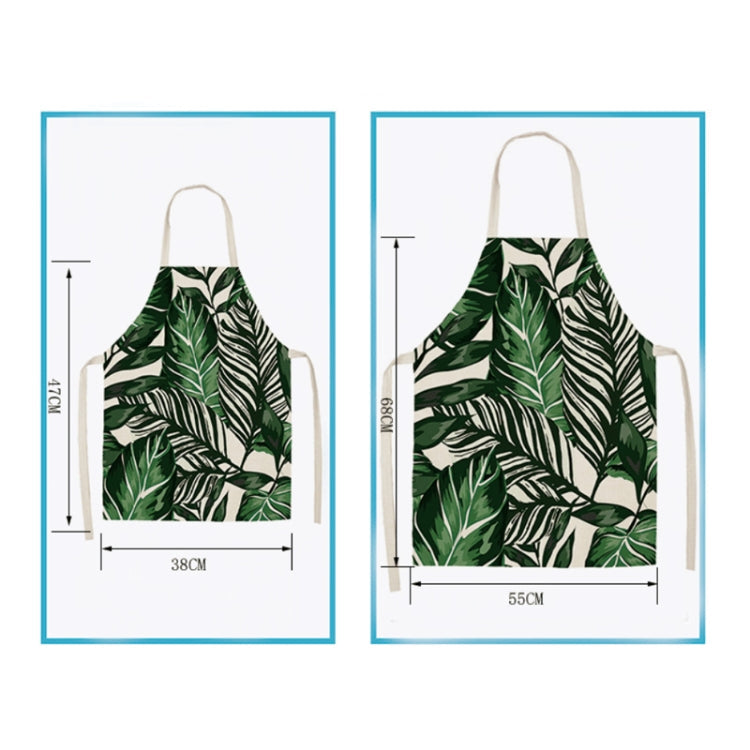 Christmas Plaid Series Cotton And Linen Apron Household Cleaning Overalls, Specification: 68 x 55cm(WQ-001332)