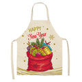 Fabric Linen Cleaning Apron Christmas Party Decoration Apron, Size: 68x55cm(WQ-001505)