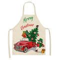 Fabric Linen Cleaning Apron Christmas Party Decoration Apron, Size: 68x55cm(WQ-001508)