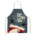 Fabric Linen Cleaning Apron Christmas Party Decoration Apron, Size: 68x55cm(WQ-001517)