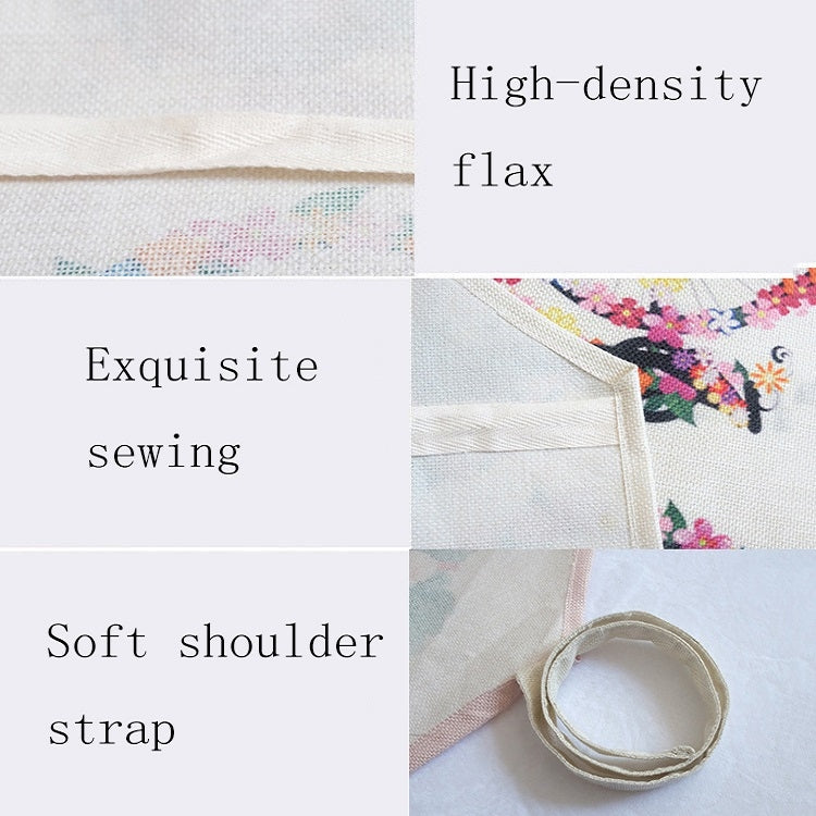 Fabric Linen Cleaning Apron Christmas Party Decoration Apron, Size: 68x55cm(WQ-001511)