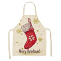 Fabric Linen Cleaning Apron Christmas Party Decoration Apron, Size: 47x38cm(WQ-001504)