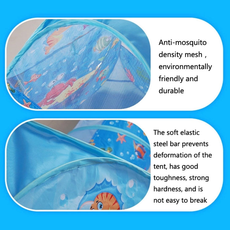 3 in 1 ZP01 Children Tent Play House Tunnel Foldable Shooting Ocean Ball Pool Toy(Deep Sea)