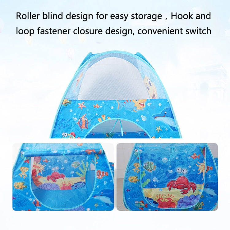 3 in 1 ZP01 Children Tent Play House Tunnel Foldable Shooting Ocean Ball Pool Toy(Deep Sea)
