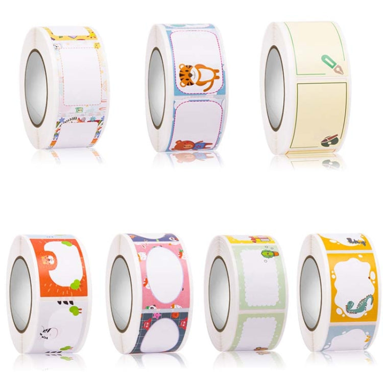 5 Rolls Cute Cartoon Children Self-Adhesive Handwritten Class Name Label Sticker, Size: 2.5x3.7cm(HA103)