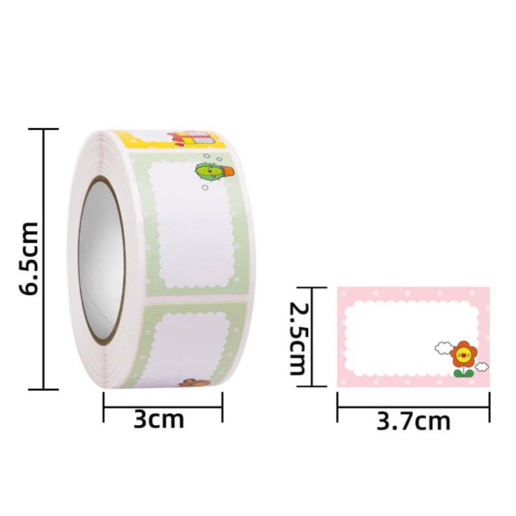 5 Rolls Cute Cartoon Children Self-Adhesive Handwritten Class Name Label Sticker, Size: 2.5x3.7cm(HA103)