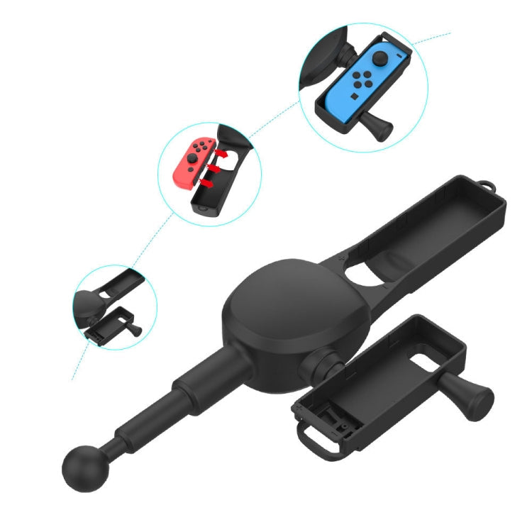 JYS NS192 Fishing Rod Game Handle Accessories For Nintendo Switch(Black)