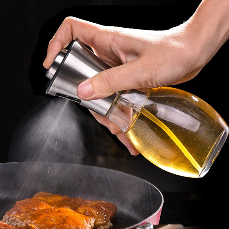 200ml Stainless Steel Glass Bottle Barbecue Cooking Seasoning Oil Pot Sprayer Oil Injection Kettle Oil Spray Bottle