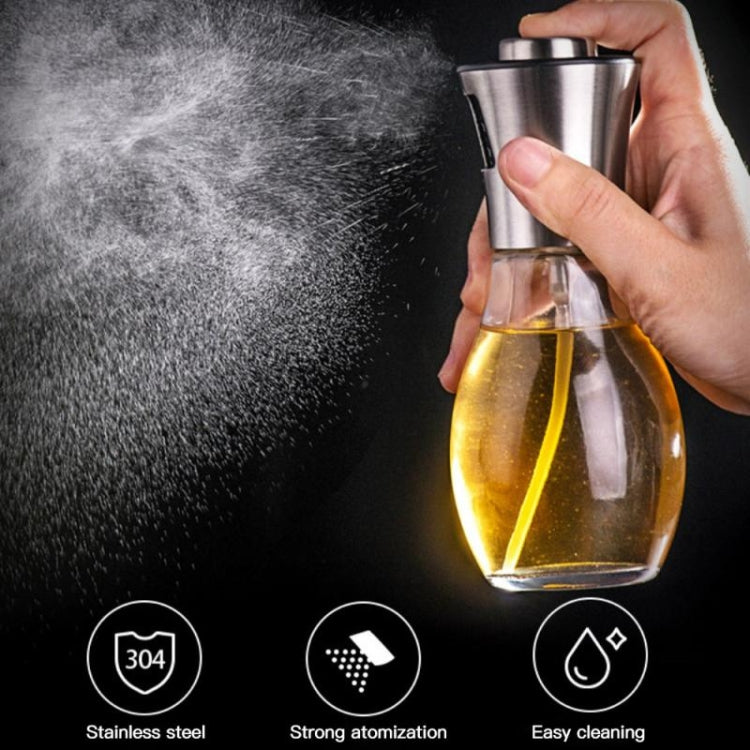 200ml Stainless Steel Glass Bottle Barbecue Cooking Seasoning Oil Pot Sprayer Oil Injection Kettle Oil Spray Bottle