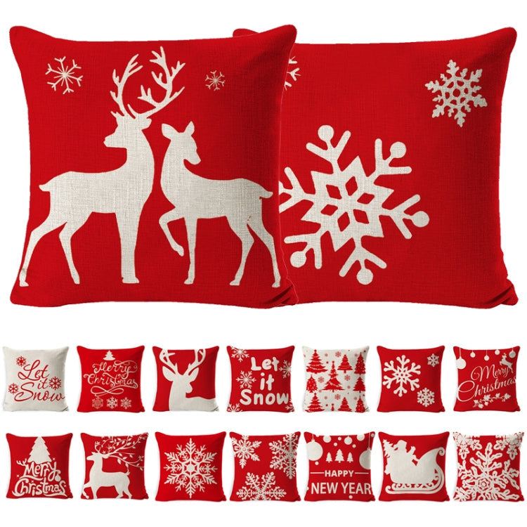Christmas Linen Red Hug Pillowcase Without Pillow Core, Size: 45 x 45cm(SDBZ-00312)