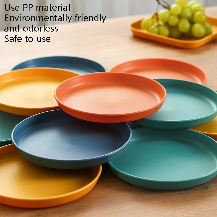 5pcs Home 6 Inch Small Dish Plastic Snack Cake Dish Dining Table Garbage Tray(Square Green)