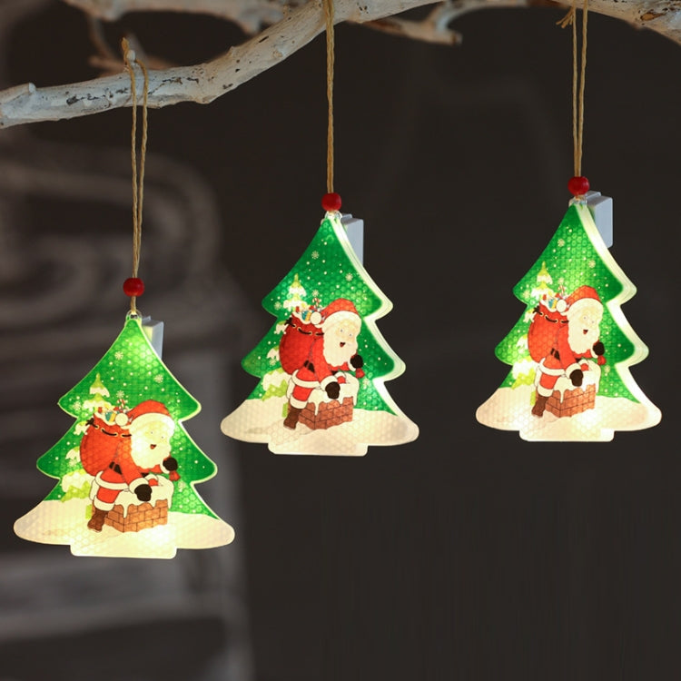 3 PCS / Set Christmas Decoration Lights LED Window Holiday Decoration Small Lanterns(Christmas Tree)