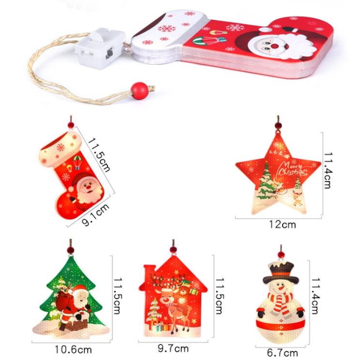 3 PCS / Set Christmas Decoration Lights LED Window Holiday Decoration Small Lanterns(Christmas Stockings)