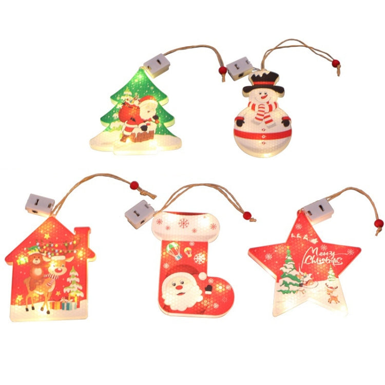 3 PCS / Set Christmas Decoration Lights LED Window Holiday Decoration Small Lanterns(Christmas Tree)