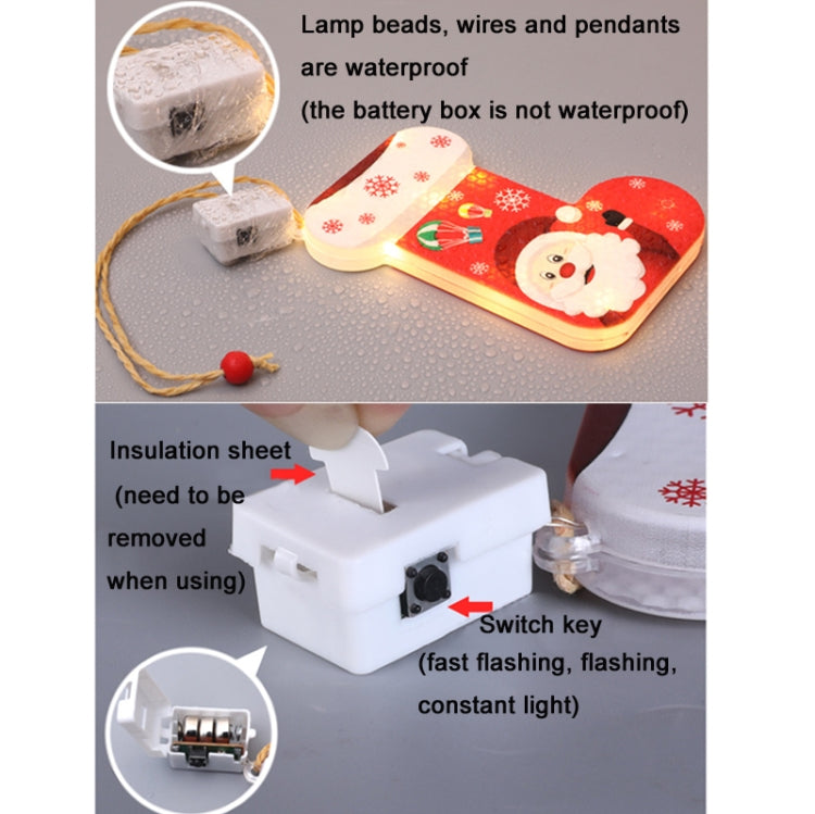 3 PCS / Set Christmas Decoration Lights LED Window Holiday Decoration Small Lanterns(Christmas Tree)