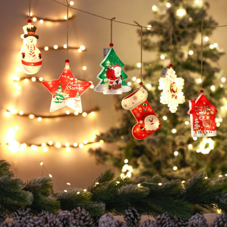3 PCS / Set Christmas Decoration Lights LED Window Holiday Decoration Small Lanterns(Christmas Stockings)