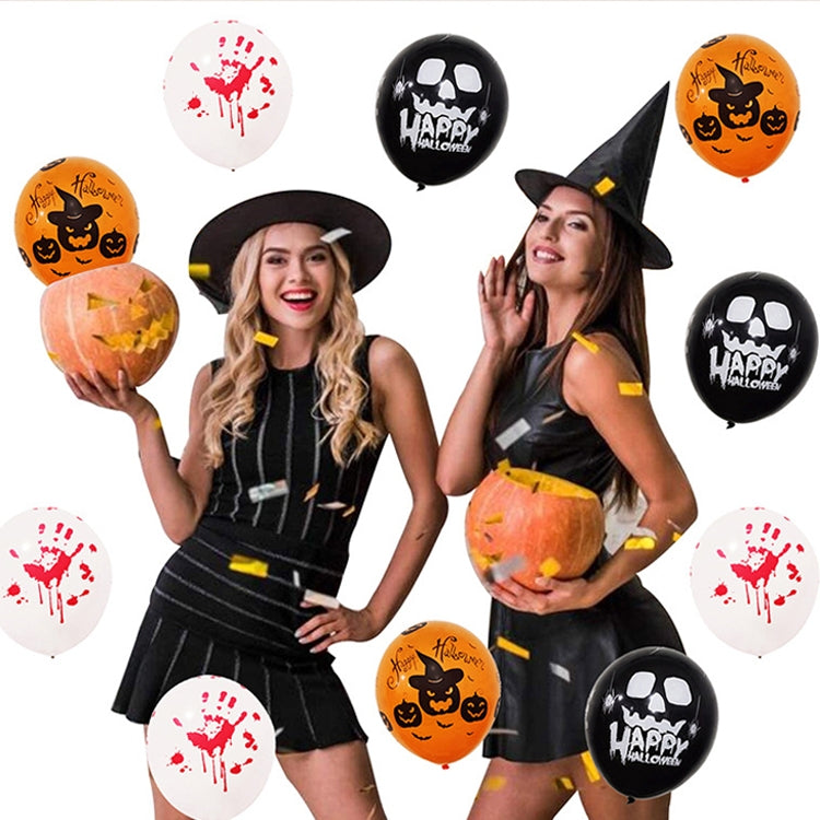 Halloween Balloon Set Blood Color Banner Three-Dimensional Ghost Party Decoration(Honeycomb Ball 2)