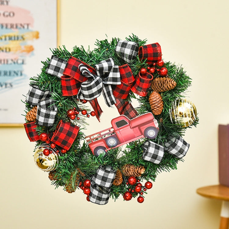 Christmas Decorations Cane Wreath Garland Door Hanger, Size: 25cm( Car)
