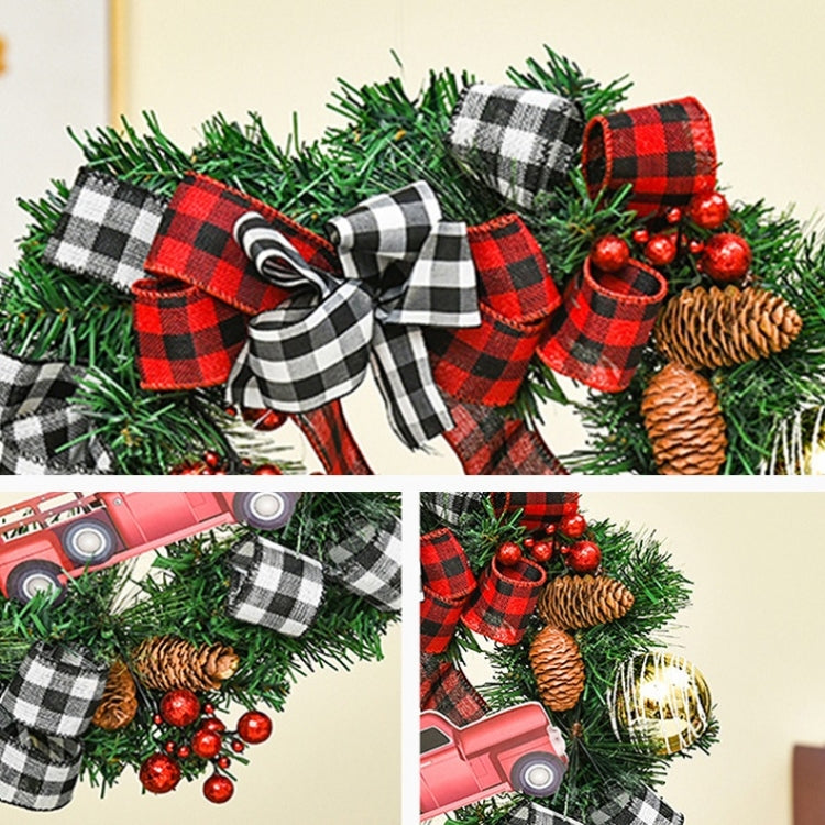 Christmas Decorations Cane Wreath Garland Door Hanger, Size: 50cm(Old Man)