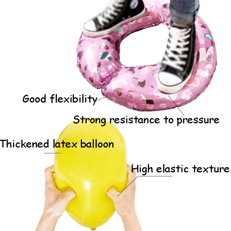 Christmas Pull Flag Aluminum Film Balloon Window Party Decoration Balloons Set(Cute Elderly)