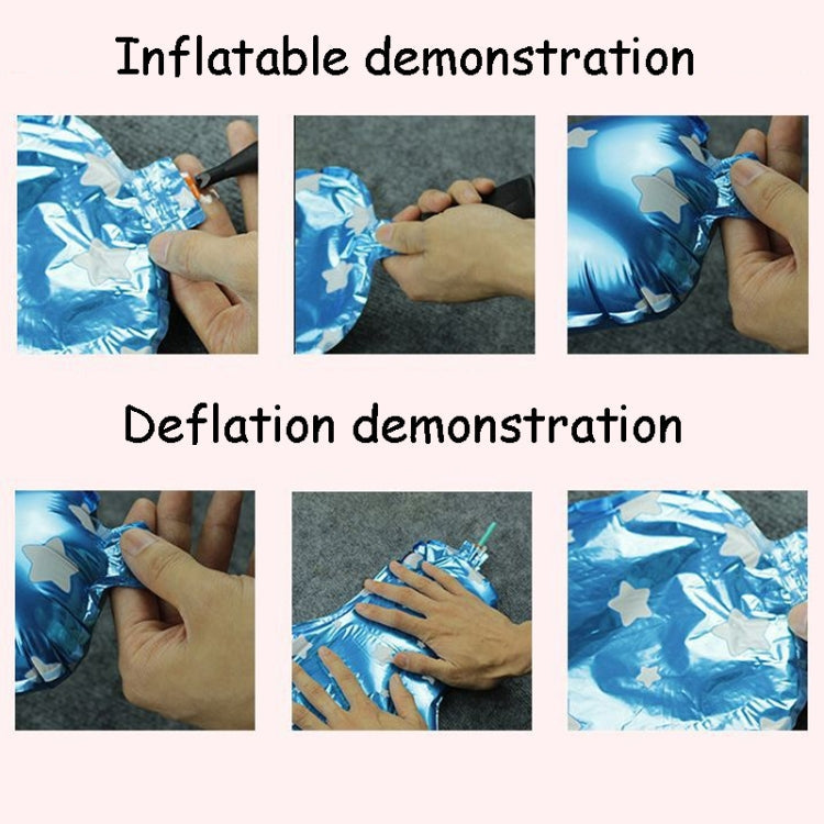 Christmas Pull Flag Aluminum Film Balloon Window Party Decoration Balloons Set(Cute Elderly)