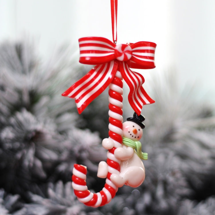 Christmas Holiday Ornament Christmas Cane Candy Bar Ornaments(Snowman)