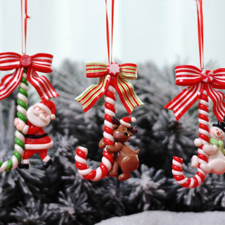 Christmas Holiday Ornament Christmas Cane Candy Bar Ornaments(Old Man)