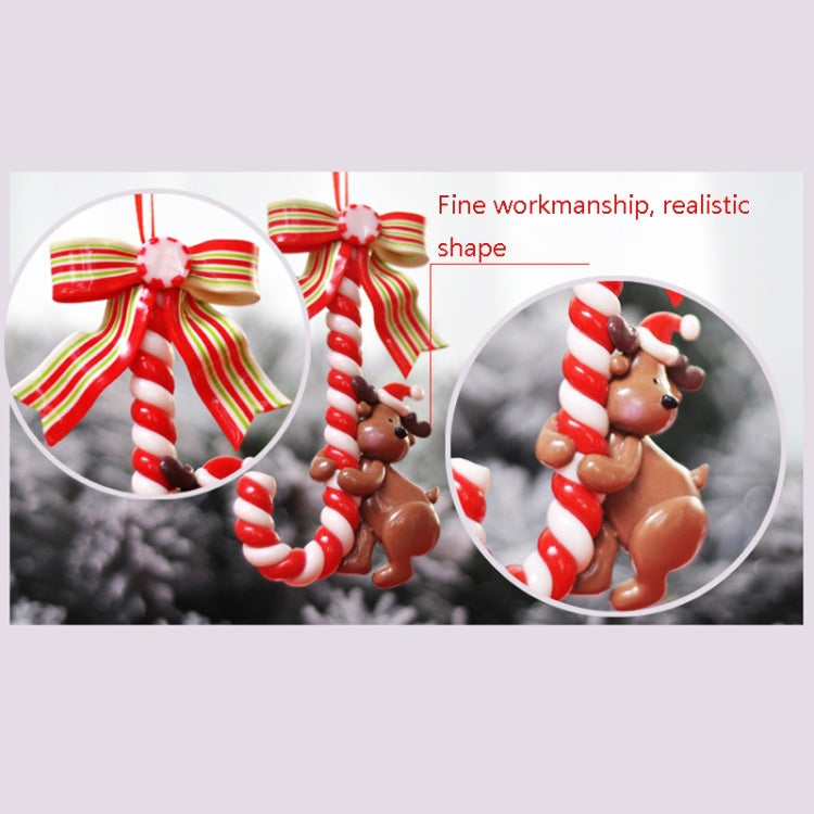 Christmas Holiday Ornament Christmas Cane Candy Bar Ornaments(Old Man)