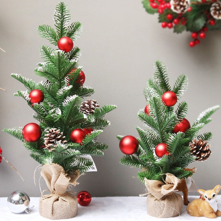 40cm SYCT74 Christmas Decorations White PE Red Fruit Mini Christmas Tree
