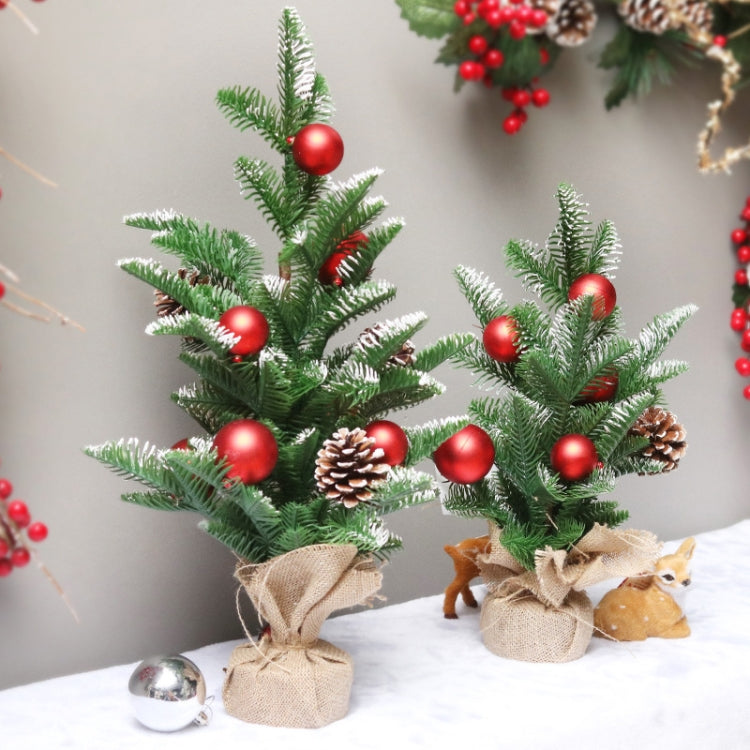 40cm SYCT74 Christmas Decorations White PE Red Fruit Mini Christmas Tree