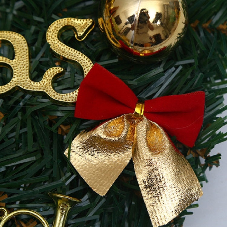 Christmas Decoration Wreath Garland Rattan Door Hanging, Specification: Red Flower