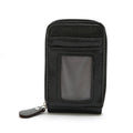 Vertical Ladies Coin Purse Woven Pattern Mini Organ Card Holder Student ID Bag(Black)