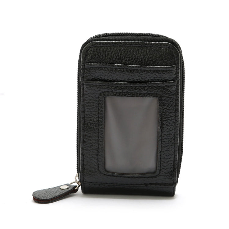 Vertical Ladies Coin Purse Woven Pattern Mini Organ Card Holder Student ID Bag(Black)