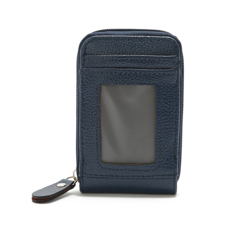 Vertical Ladies Coin Purse Woven Pattern Mini Organ Card Holder Student ID Bag(Navy Blue)