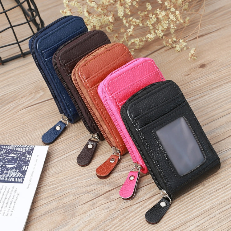 Vertical Ladies Coin Purse Woven Pattern Mini Organ Card Holder Student ID Bag(Black)