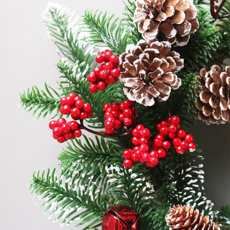 50cm SYWA39 Christmas Decoration Wreath PE White Pine Fruit Christmas Wreath
