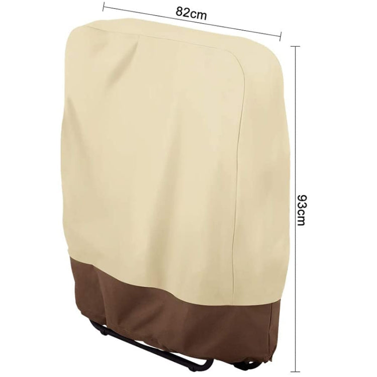 82x93cm Outdoor Deck Chair Cover Waterproof Garden Terrace Patio Chair Cover, Fabric: 420D Oxford(Beige+Coffee)