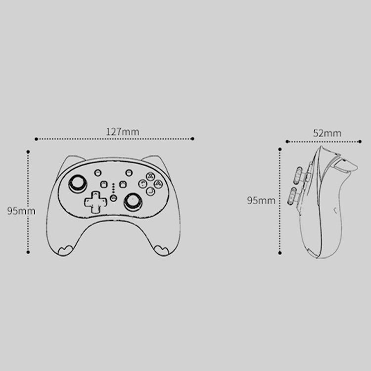 IINE Voice Wake-Up Bluetooth Handle Wireless Cat Shape Handle For Nintendo Switch(Blue)