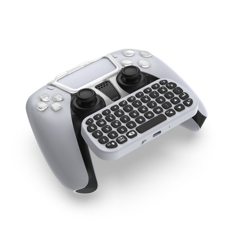 DOBE TP5-0556 Bluetooth Keyboard Wireless Gamepad With Headphone Jack For PS5(White)