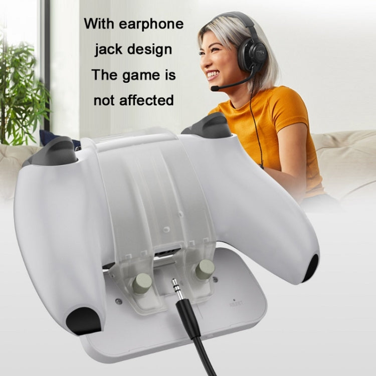 DOBE TP5-0556 Bluetooth Keyboard Wireless Gamepad With Headphone Jack For PS5(White)