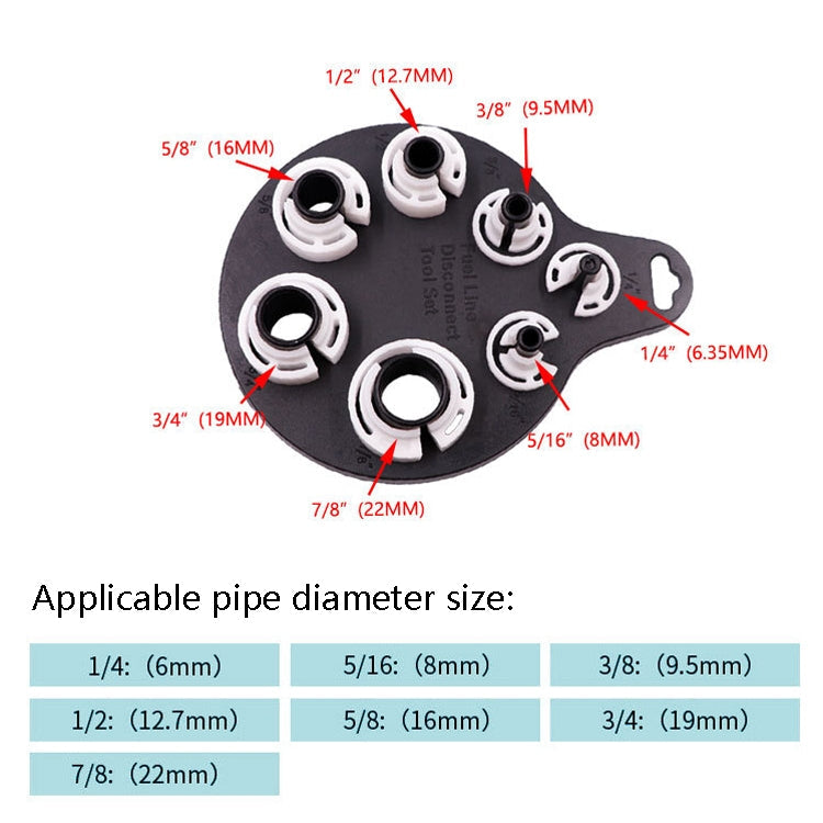 4 PCS Tracheer Dedicated Disassembled Automobile Air Conditioning Repair Tool(Air-conditioning Tubing Disassembler)