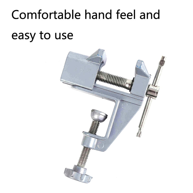 5893 Portable Mini Aluminum Alloy Table Pliers Bench Vise Manual DIY Tool, Random Style