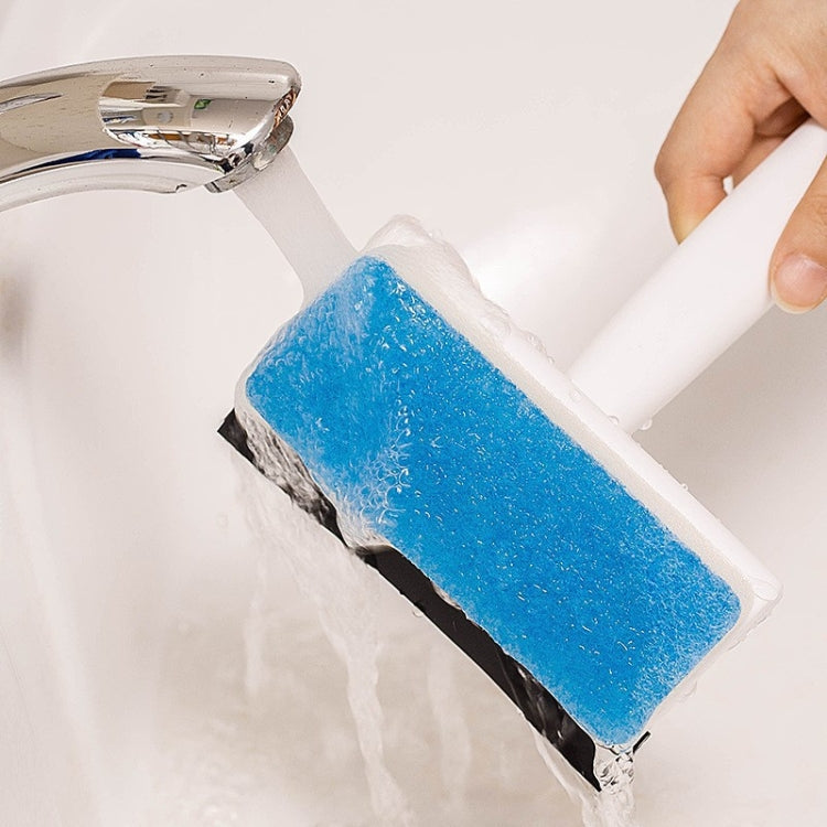 2 In 1 Window Glass Cleaning Brush Dust Collecting Window Brush Cleaning Wiper(White)