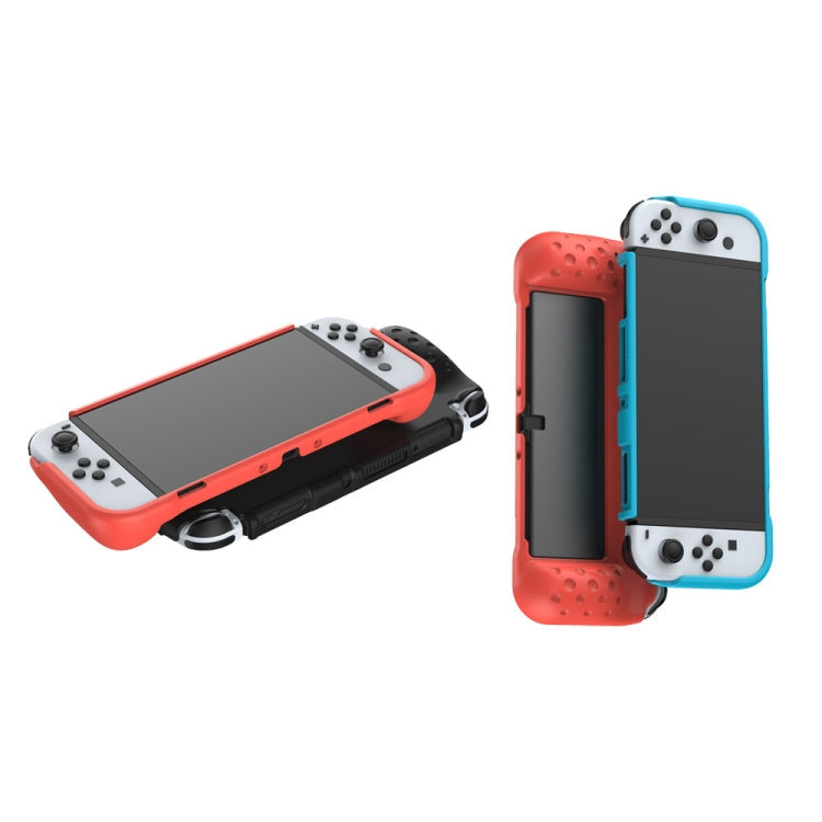 DOBE TNS-1142 Anti-Slip Anti-Fall Game Console Soft Shell Protective Cover For Nintendo Switch OLED(Black)