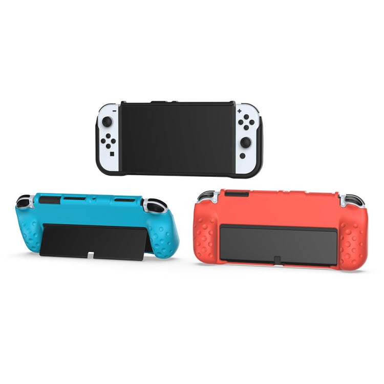 DOBE TNS-1142 Anti-Slip Anti-Fall Game Console Soft Shell Protective Cover For Nintendo Switch OLED(Blue)