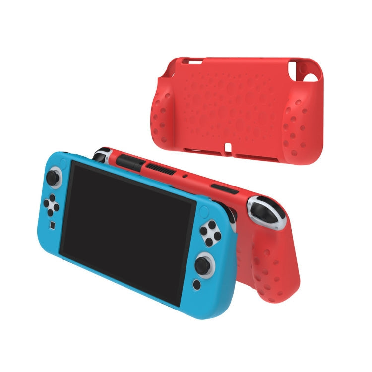DOBE TNS-1135 Game Console Integrated All-Inclusive Soft Slip Protective Case For Nintendo Switch OLED(Red)