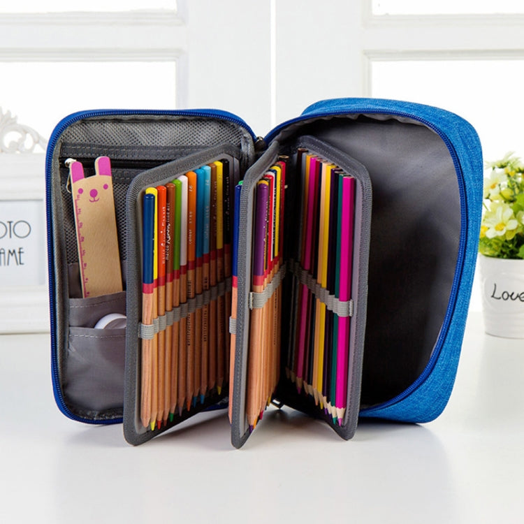 Waterproof Pencil Case 72 Color Large Capacity Sketch Pencil Bag Stationery Set(Black)